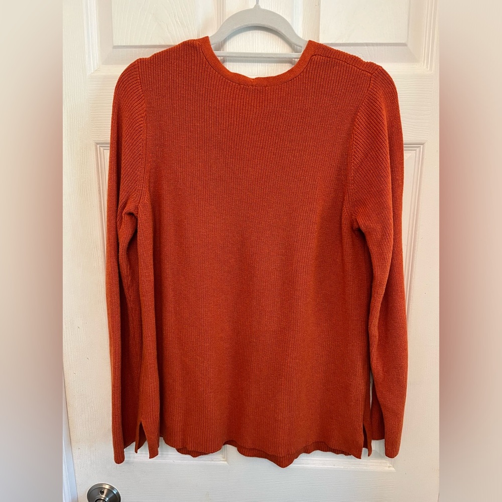 J Jill cotton blend v-neck sweater - Picture 3 of 3